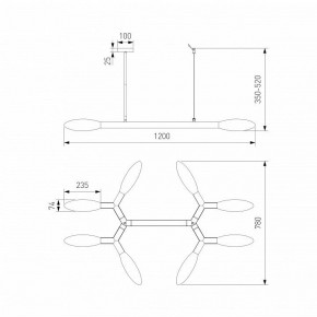 Люстра на штанге Eurosvet Covalent 30180 черный в Соликамске - solikamsk.mebel24.online | фото 3