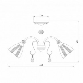 Люстра на штанге Eurosvet Floranse 30155/5 античная бронза в Соликамске - solikamsk.mebel24.online | фото 3
