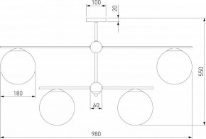 Люстра на штанге Eurosvet Marbella 60147/6 черный в Соликамске - solikamsk.mebel24.online | фото 3