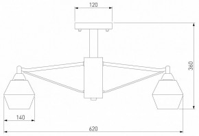 Люстра на штанге Eurosvet Takara 70135/5 кофе в Соликамске - solikamsk.mebel24.online | фото 2