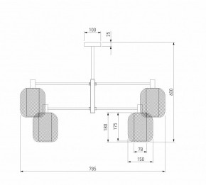 Люстра на штанге Eurosvet Voile 30191/6 черный в Соликамске - solikamsk.mebel24.online | фото 3