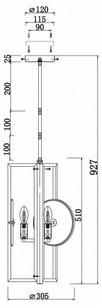 Люстра на штанге Maytoni Marmo MOD099PL-03G в Соликамске - solikamsk.mebel24.online | фото 4