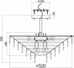 Люстра на штанге Maytoni Mazzo MOD130CL-11G в Соликамске - solikamsk.mebel24.online | фото 5