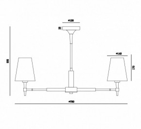 Люстра на штанге Maytoni Zaragoza H001CL-05BS в Соликамске - solikamsk.mebel24.online | фото 6