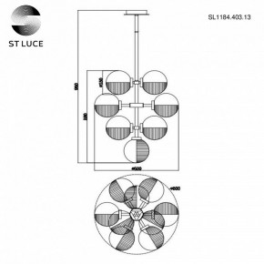 Люстра на штанге ST-Luce Todo SL1184.403.13 в Соликамске - solikamsk.mebel24.online | фото 5