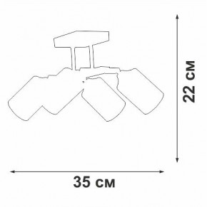 Люстра на штанге Vitaluce V2833 V2833-1/4PL в Соликамске - solikamsk.mebel24.online | фото 4