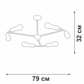 Люстра на штанге Vitaluce V3025 V3025-1/6PL в Соликамске - solikamsk.mebel24.online | фото 2