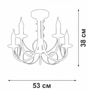 Люстра на штанге Vitaluce V3035 V3035-0/5PL в Соликамске - solikamsk.mebel24.online | фото 3