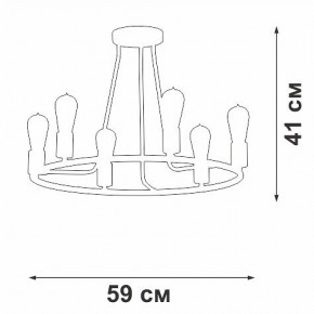 Люстра на штанге Vitaluce V3771 V3771-1/6PL в Соликамске - solikamsk.mebel24.online | фото 2