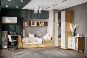 МИЛАН Детская (Дуб Золотой/Белый матовый) в Соликамске - solikamsk.mebel24.online | фото