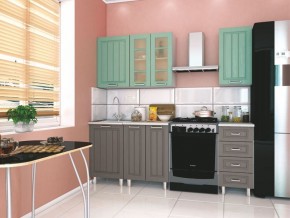 Модульная кухня Луксор серый-бирюза в Соликамске - solikamsk.mebel24.online | фото 1