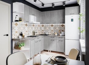 Модульная кухня Марбл мрамор лайт в Соликамске - solikamsk.mebel24.online | фото 1