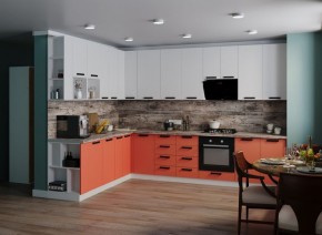 Модульная кухня Осло карбон фарфор/карбон манго в Соликамске - solikamsk.mebel24.online | фото 1