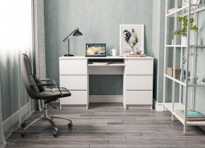 МОРИ МС-2 Стол 6 ящиков (белый) в Соликамске - solikamsk.mebel24.online | фото