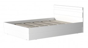 МС "Хилтон" Кровать 1,4 (Белый текстурный) в Соликамске - solikamsk.mebel24.online | фото 2