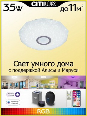 Накладной светильник Citilux Диамант Смарт CL713A30G в Соликамске - solikamsk.mebel24.online | фото 3