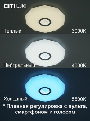 Накладной светильник Citilux Диамант Смарт CL713A30G в Соликамске - solikamsk.mebel24.online | фото 4