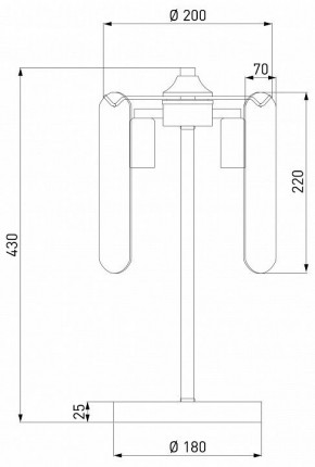 Настольная лампа декоративная Eurosvet Claire 01170/3 золото в Соликамске - solikamsk.mebel24.online | фото 3