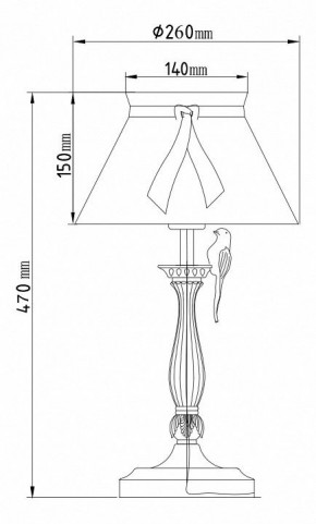 Настольная лампа декоративная Maytoni Bird ARM013-11-W в Соликамске - solikamsk.mebel24.online | фото 5