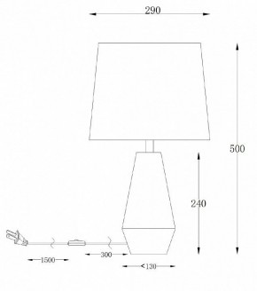 Настольная лампа декоративная Maytoni Calvin Table Z181-TL-01-B в Соликамске - solikamsk.mebel24.online | фото 2