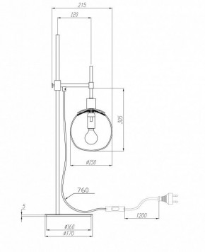 Настольная лампа декоративная Maytoni Erich MOD221-TL-01-G в Соликамске - solikamsk.mebel24.online | фото 3