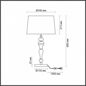 Настольная лампа декоративная Odeon Light Homi 5040/1T в Соликамске - solikamsk.mebel24.online | фото 4