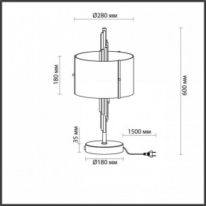 Настольная лампа декоративная Odeon Light Margaret 5415/2T в Соликамске - solikamsk.mebel24.online | фото 4