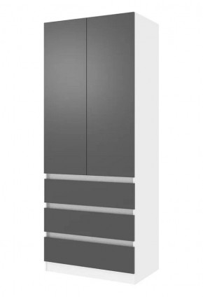 ПАРУС Шкаф 2-х ств. 800 (белый/графит) в Соликамске - solikamsk.mebel24.online | фото
