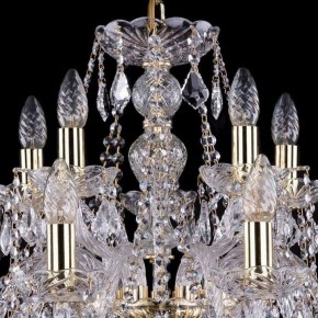 Подвесная люстра Bohemia Ivele Crystal 1411 1411/10+5/240/G/Leafs в Соликамске - solikamsk.mebel24.online | фото 4