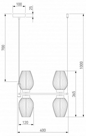 Подвесная люстра Eurosvet Alva 30183/4 латунь в Соликамске - solikamsk.mebel24.online | фото 4