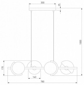 Подвесная люстра Eurosvet Moity 70149/4 черный/латунь в Соликамске - solikamsk.mebel24.online | фото 4