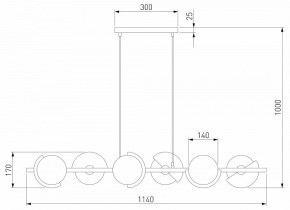 Подвесная люстра Eurosvet Moity 70149/6 черный/латунь в Соликамске - solikamsk.mebel24.online | фото 5