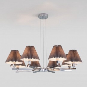 Подвесная люстра Eurosvet Peony 60136/8 хром/графит в Соликамске - solikamsk.mebel24.online | фото 4