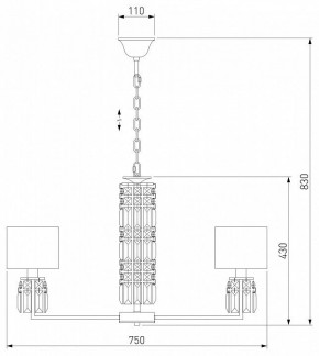 Подвесная люстра Eurosvet Zaffiro 10099/8 хром/прозрачный хрусталь Strotskis (новый абажур) в Соликамске - solikamsk.mebel24.online | фото 5