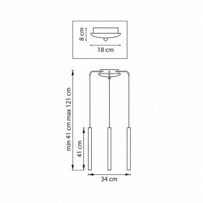 Подвесная люстра Lightstar Tubo L3T747233 в Соликамске - solikamsk.mebel24.online | фото 3