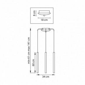 Подвесная люстра Lightstar Tubo L3T747343 в Соликамске - solikamsk.mebel24.online | фото 3