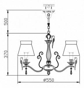 Подвесная люстра Maytoni Bird ARM013-03-W в Соликамске - solikamsk.mebel24.online | фото 6