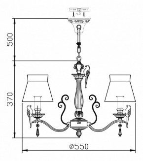 Подвесная люстра Maytoni Bird ARM013-05-W в Соликамске - solikamsk.mebel24.online | фото 3