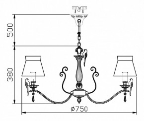 Подвесная люстра Maytoni Bird ARM013-08-W в Соликамске - solikamsk.mebel24.online | фото 5