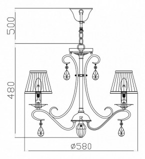 Подвесная люстра Maytoni Brionia ARM172-05-G в Соликамске - solikamsk.mebel24.online | фото 5