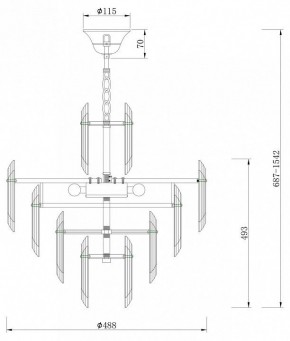 Подвесная люстра Maytoni Flare DIA200PL-06G в Соликамске - solikamsk.mebel24.online | фото 7