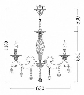 Подвесная люстра Maytoni Grace ARM247-06-G в Соликамске - solikamsk.mebel24.online | фото 3