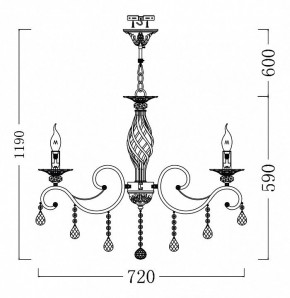 Подвесная люстра Maytoni Grace ARM247-08-G в Соликамске - solikamsk.mebel24.online | фото 4