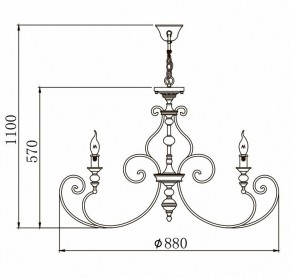 Подвесная люстра Maytoni Karina H631-PL-08-B в Соликамске - solikamsk.mebel24.online | фото 3