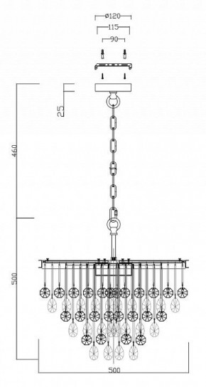 Подвесная люстра Maytoni Linn MOD091PL-05G в Соликамске - solikamsk.mebel24.online | фото 5