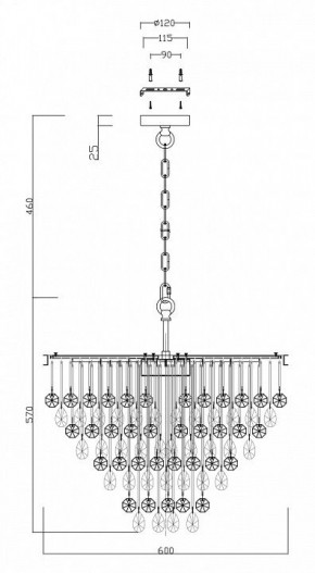 Подвесная люстра Maytoni Linn MOD091PL-07CH в Соликамске - solikamsk.mebel24.online | фото 4