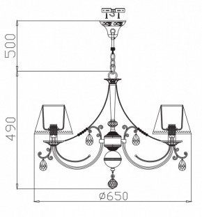 Подвесная люстра Maytoni Soffia RC093-PL-06-R в Соликамске - solikamsk.mebel24.online | фото 4