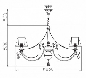 Подвесная люстра Maytoni Soffia RC093-PL-08-R в Соликамске - solikamsk.mebel24.online | фото 5