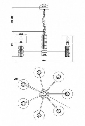 Подвесная люстра Maytoni Talento DIA008PL-07CH в Соликамске - solikamsk.mebel24.online | фото 8