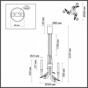 Подвесная люстра Odeon Light Lark 5431/6L в Соликамске - solikamsk.mebel24.online | фото 5